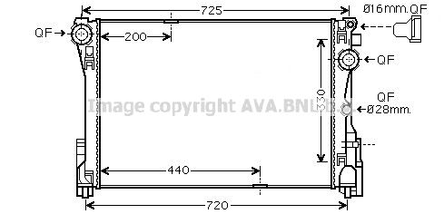 AVA QUALITY COOLING Радиатор, охлаждение двигателя MS2575